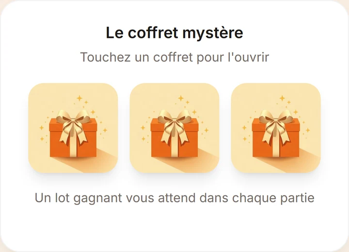 Coffret mystère Habitu sur le téléphone du client
