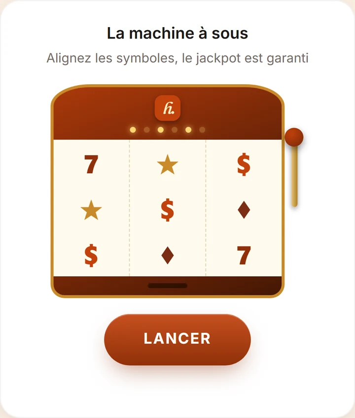 Machine à sous Habitu sur le téléphone du client