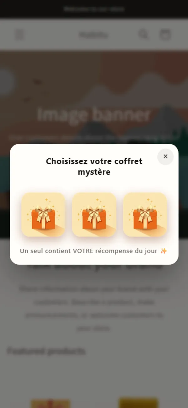 Coffrets mystère Habitu sur une boutique Shopify
